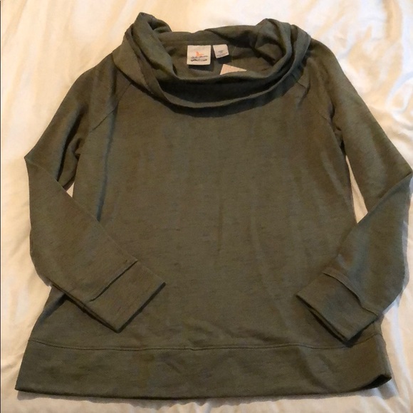 Field & Stream Tops - Cowl neck olive pullover